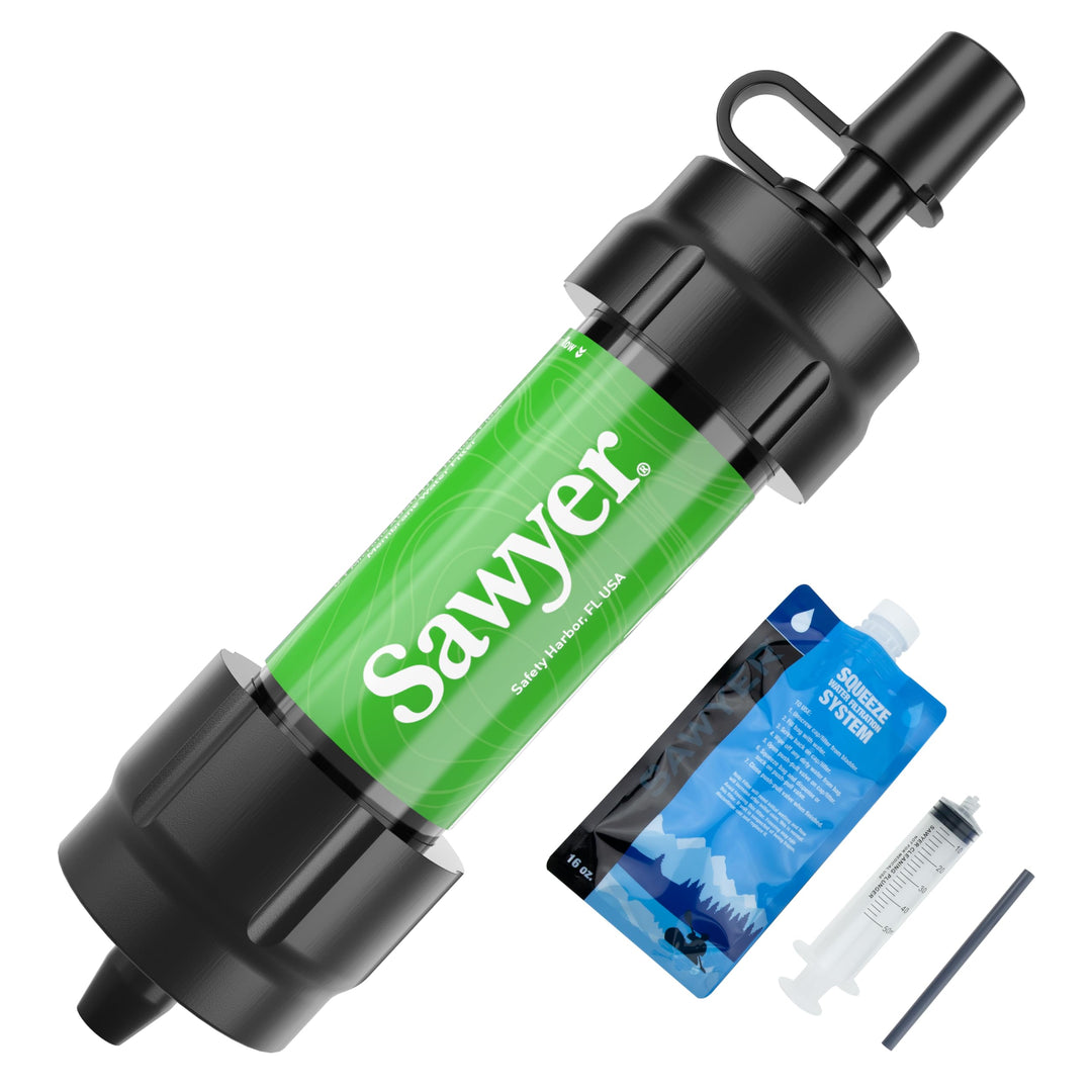 Sawyer Mini PointONE Wasserfilter Outdoor Notversorgung enfernt 100% Mikroplastik und 99,99999%* all