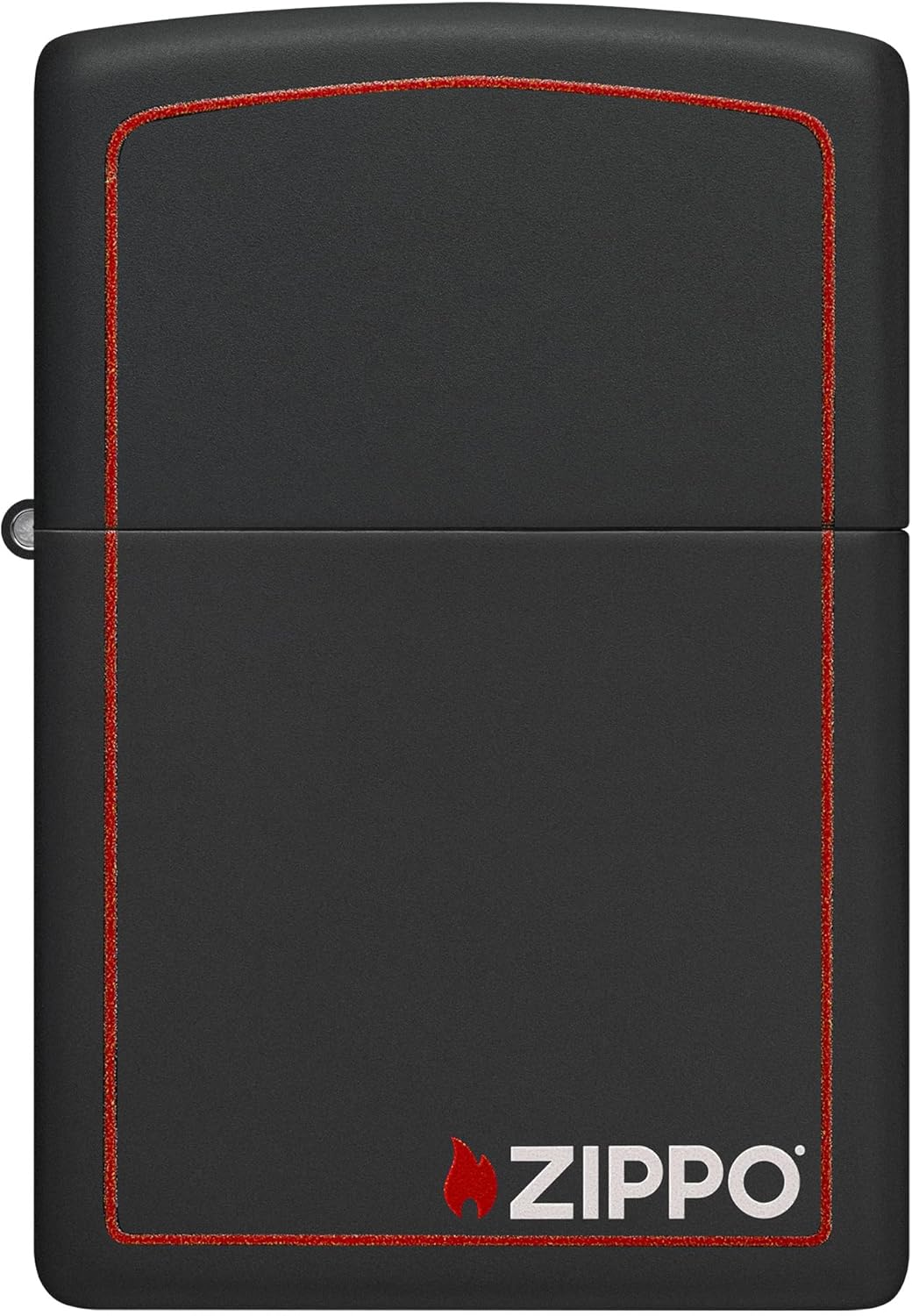 Zippo Original Feuerzeug Black Matte with Border & Logo
