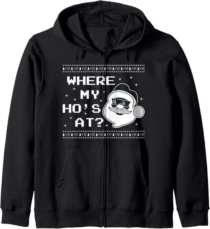 Where My Ho's At Christmas T-Shirt, Neujahrsgeschenk Kapuzenjacke