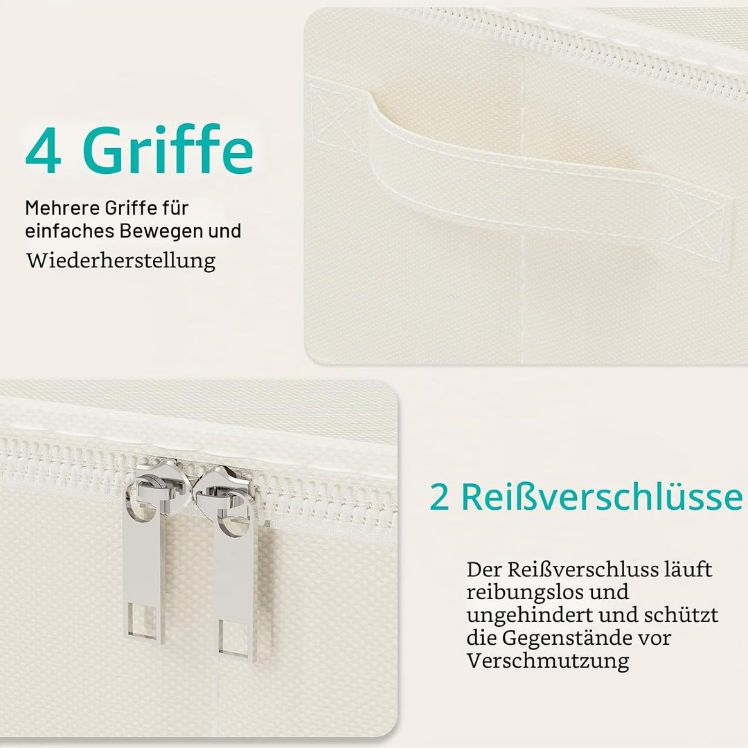 Unterbett Aufbewahrungsbox mit Deckel, Faltbare Aufbewahrungstasche, Unterbettkommode, Transporttasc