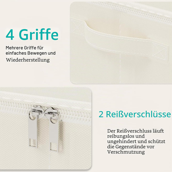 Unterbett Aufbewahrungsbox mit Deckel, Faltbare Aufbewahrungstasche, Unterbettkommode, Transporttasc