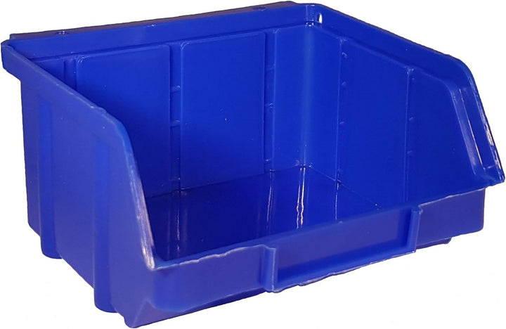 90 Stück Stapelboxen blau Gr.1 (102x96x52mm) Kunststoff PP Sichtlagerkästen Stapelkästen mit Aufhäng