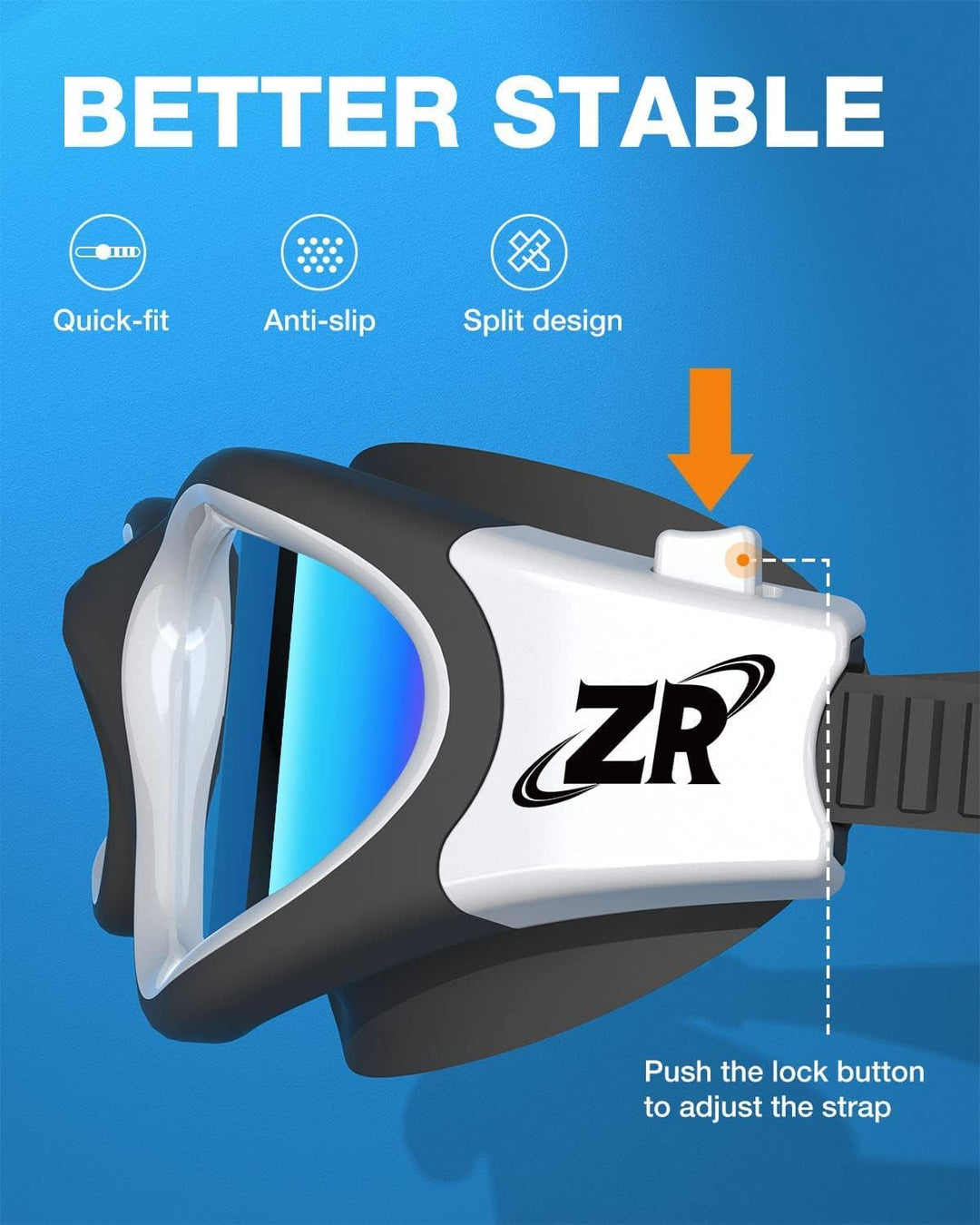 ZIONOR G1 - Polarisierte Schwimmbrille für Unisex und Erwachsene und Damen, beschlagfrei, 100% UV-Sc