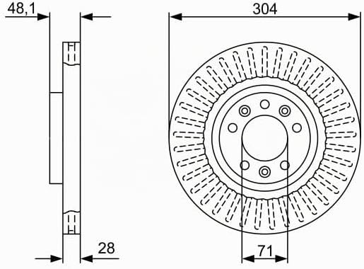 Bosch BD2149 Bremsscheiben - Vorderachse - ECE-R90 Zertifizierung - zwei Bremsscheiben pro Set