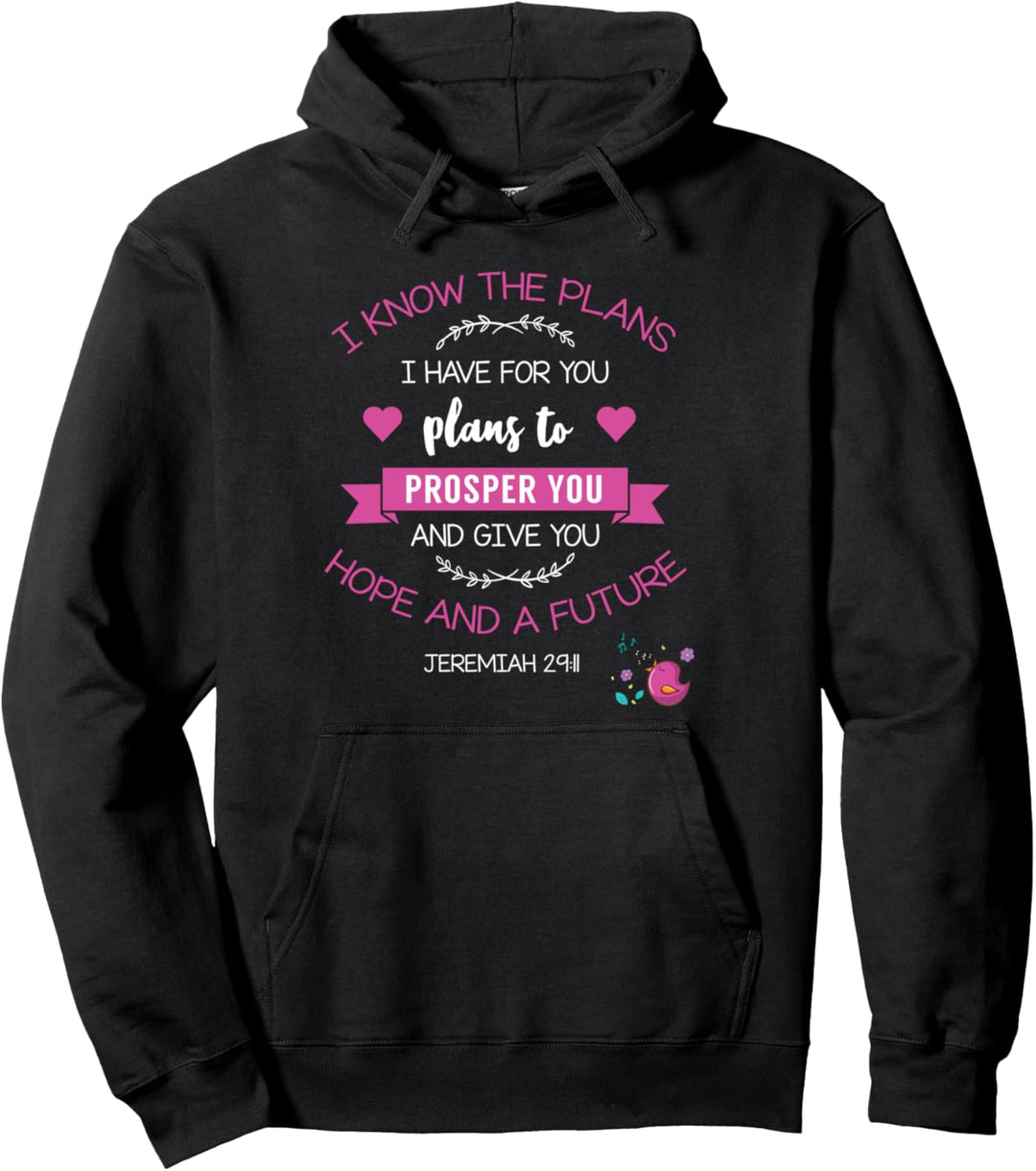 God's Plan to Prosper & Bless You Christian Gift Pullover Hoodie