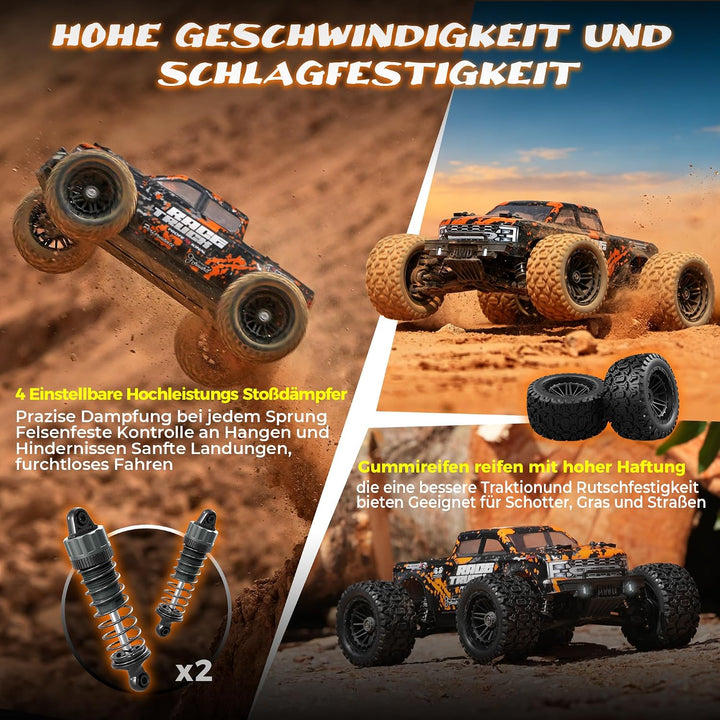 HAIBOXING Ferngesteuertes Auto 4WD RC Auto 36 km/h Hochgeschwindigkeits 1/18 Monstertruck 2.4GHz All