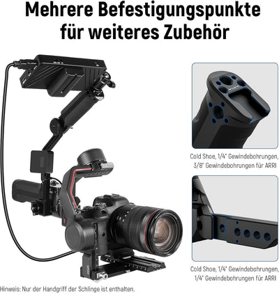 NEEWER Verstellbarer Sling Griff Kompatibel mit DJI Ronin RS3 Mini RS 3 Pro RS 2 RSC 2 Gimbal Stabil