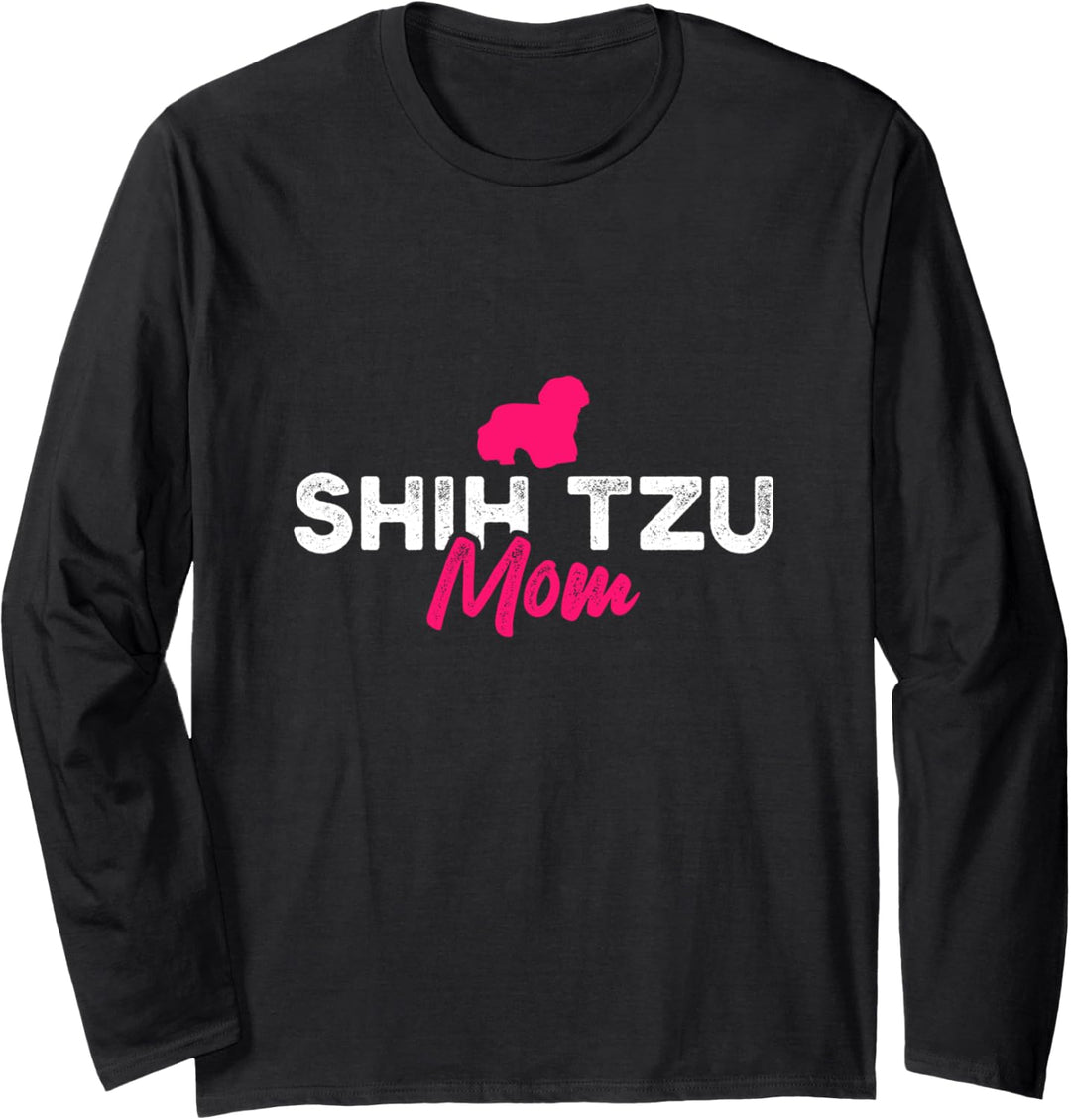 Shih Tzu Mom Langarmshirt