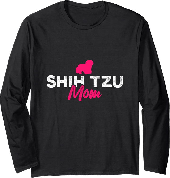 Shih Tzu Mom Langarmshirt