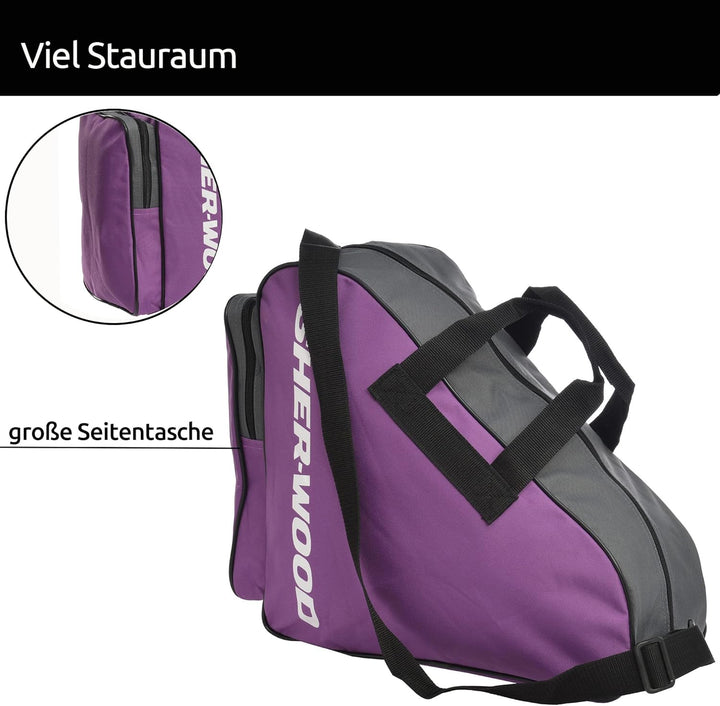 Sherwood Schlittschuhtasche, Inliner-Tasche für Erwachsene und Kinder, Eishockey-Bag, ideal für Roll