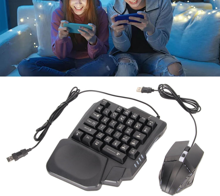 TZ 007 Einhand-Tastatur-Maus-USB-Typ-C-Splitter-Kombination, Kabelgebundene Kabellose Verbindung, Ei