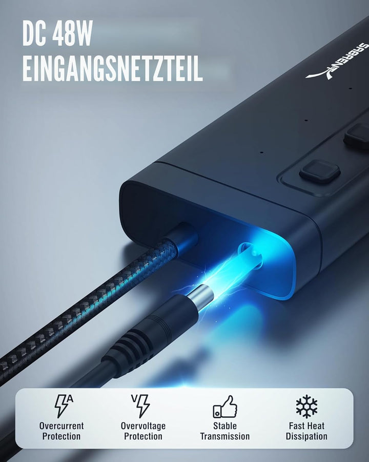 SABRENT USB C Hub 7 Port 48 W mit Schaltern (HB-3A4C) 7 Port 20w Typ C+A, 7 Port 20w Typ C+A