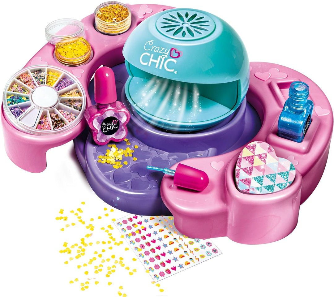 Clementoni Crazy Chic Cool Nail Art - DIY Nageldesign-Set für Kinder ab 6 Jahren - Kreativ-Spielzeug