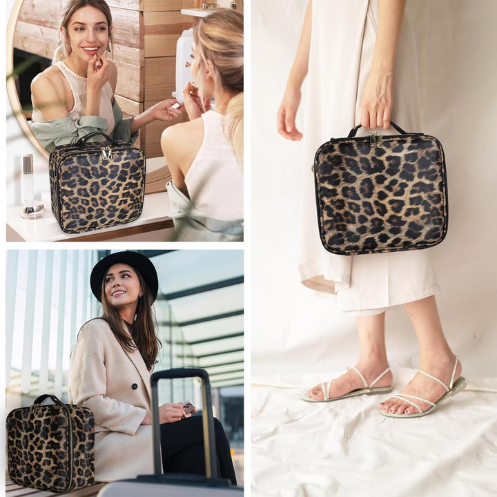 Kosmetiktasche mit LED Beleuchtung Licht, Make-up Tasche Koffer Verstauen für Reisen, Kosmetikkoffer