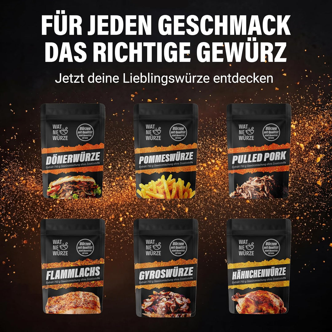 WAT NE WÜRZE Magic Dust Rub 750 g | BBQ-Rub Gewürz für Rippchen, Pulled Pork & Brisket | Grill Gewür