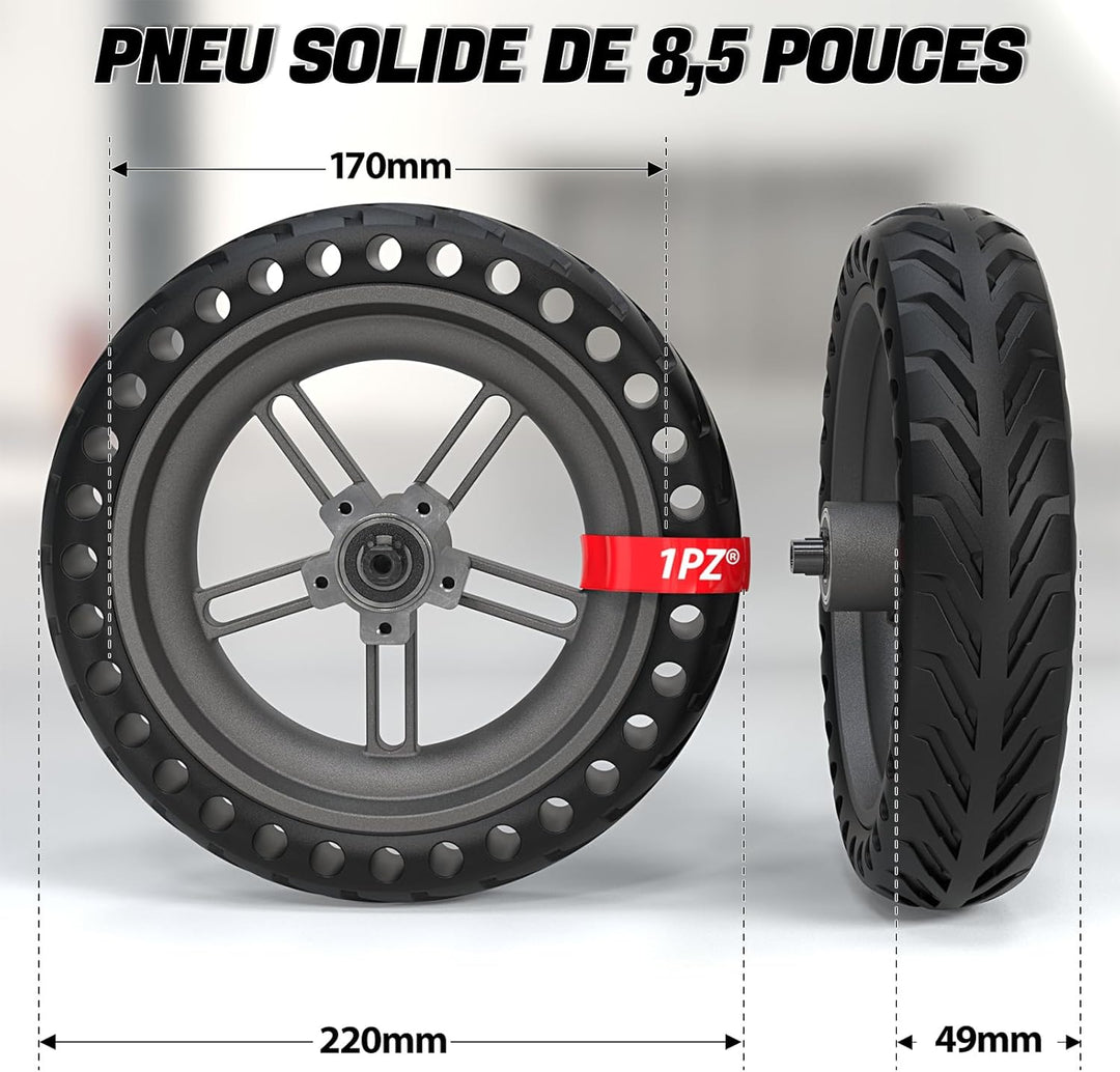 1PZ F8P-X1M 8 1/2 x 2 Solid Reifen für Xiaomi M365, 8,5 Zoll Ersatzreifen mit original kugelgelagert