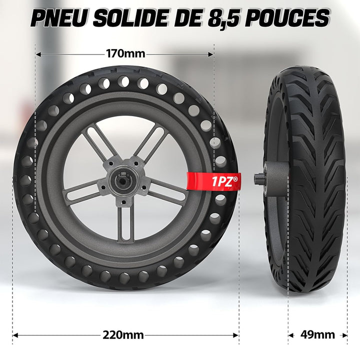 1PZ F8P-X1M 8 1/2 x 2 Solid Reifen für Xiaomi M365, 8,5 Zoll Ersatzreifen mit original kugelgelagert