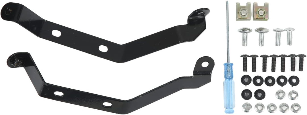 Keenso Motorrad Scheinwerfer Verkleidung Kit, Universal Motorrad 7 Zoll Runder Scheinwerfer Lampenma