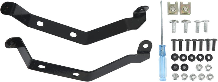 Keenso Motorrad Scheinwerfer Verkleidung Kit, Universal Motorrad 7 Zoll Runder Scheinwerfer Lampenma