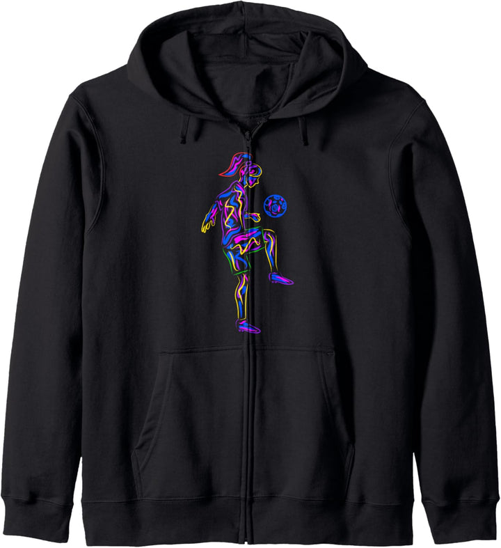 Fussball Mädchen Fussballerin Damen Kapuzenjacke