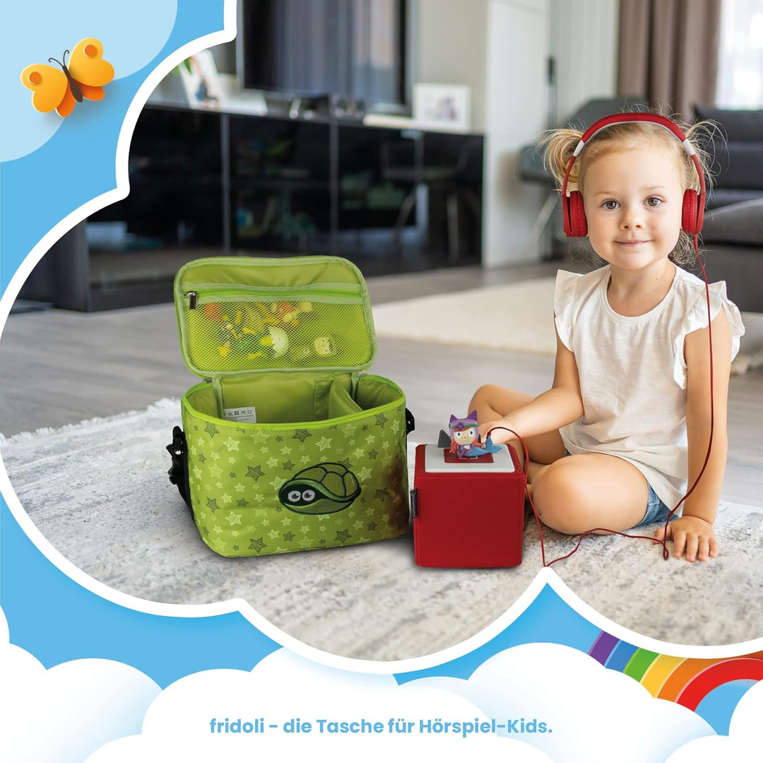 fridoli Toniebox Tasche mit Schultergurt | für Toniebox Starterset und Zubehör | grün | Immer Alles