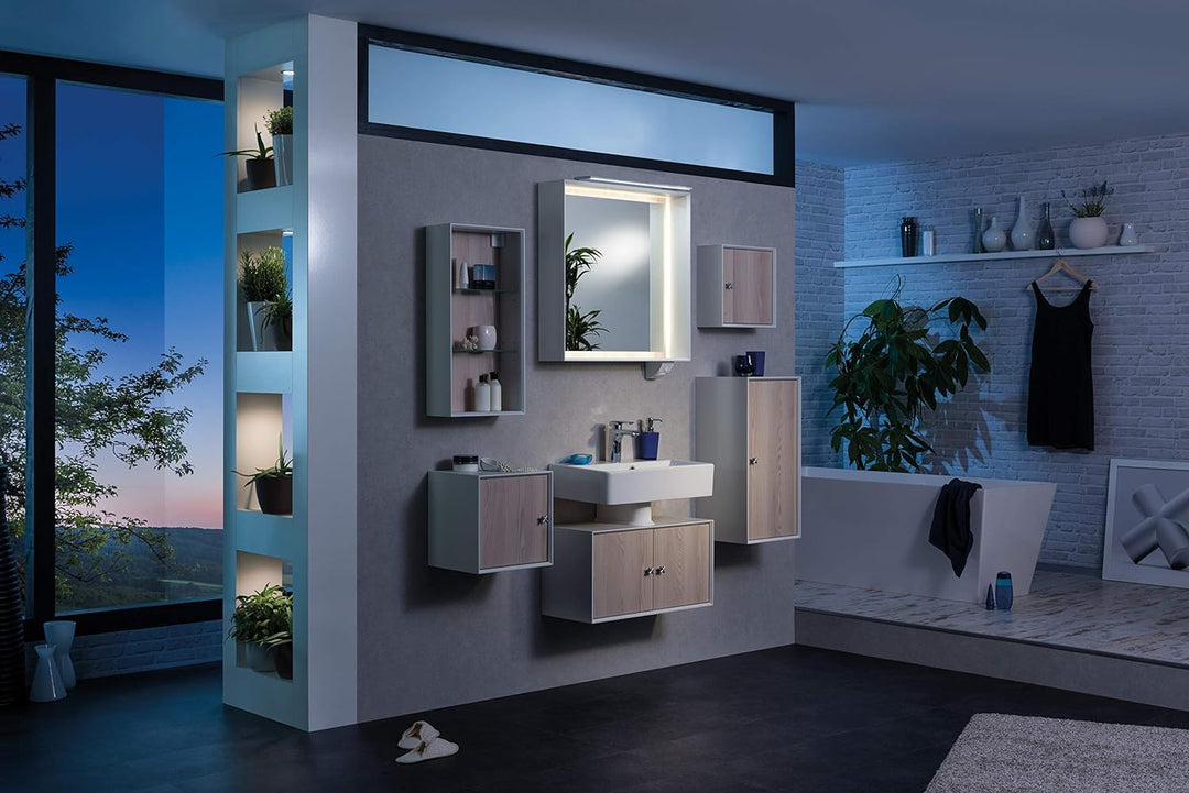 FACKELMANN LED-Aufsatzleuchte für Spiegelschrank SCENO / Masse (B x H x T): ca. 56 x 2 x 10 cm / hoc