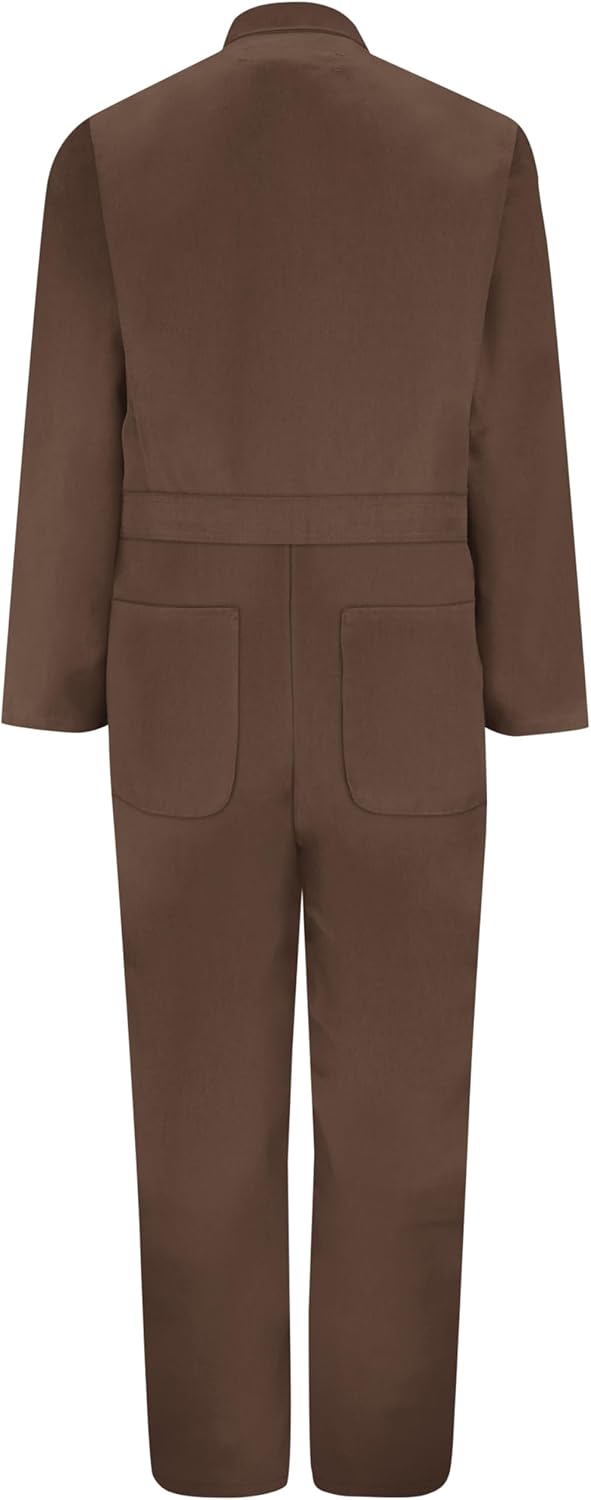 Red Kap Herren Twill Action Back Brusttaschen Arbeits-Overalls, 36 Braun