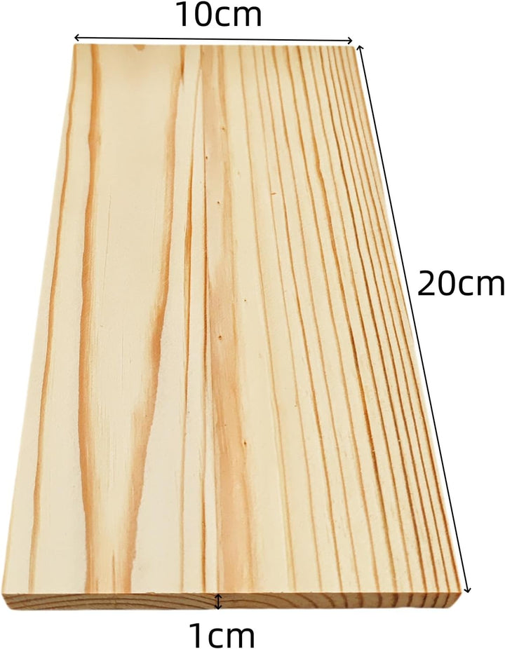 Rechteckige Holzbretter, unlackierte Holzblöcke zum Basteln, 20 x 10 x 1 cm, blanko, zum Schnitzen,