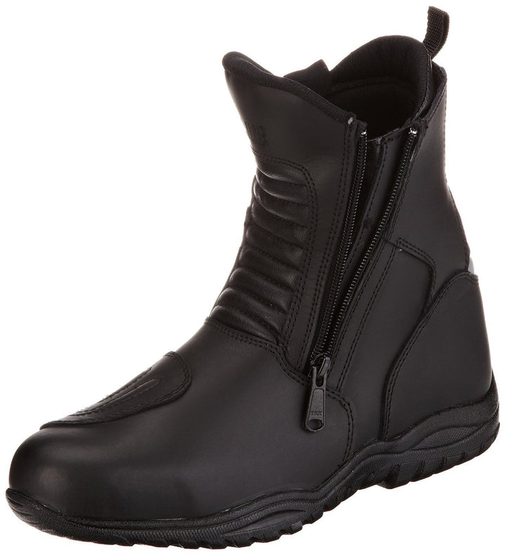 Protectwear halbhoher Motorradstiefel, Tourenstiefel, Allroundstiefel aus Leder mit 2 Reissverschlüs