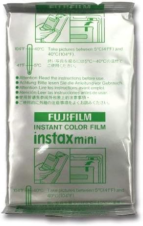 Fuji 96090 Instax Mini Sofortbildfilm, 10 Blatt, 5 Stück, Weiss