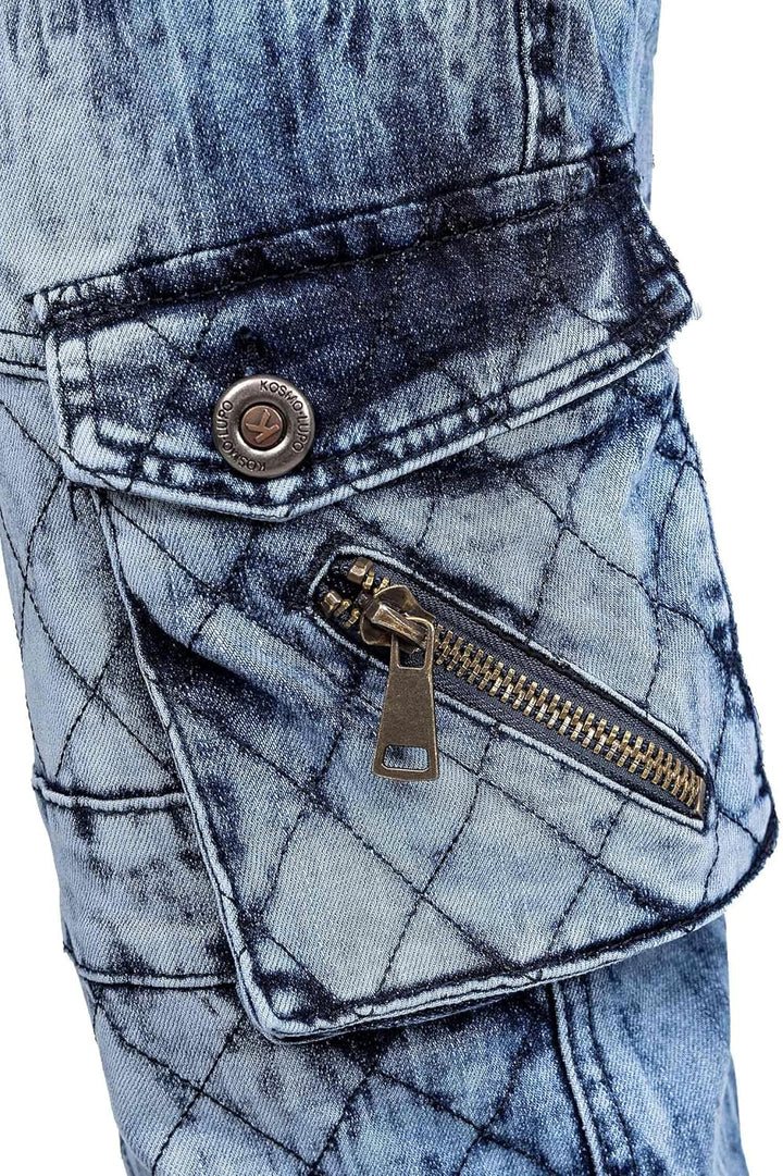 KOSMO LUPO Herren Jeans - Regular-Fit mit Knopfleiste | Optimale Passform, 5-Pocket-Style, Kontrastn