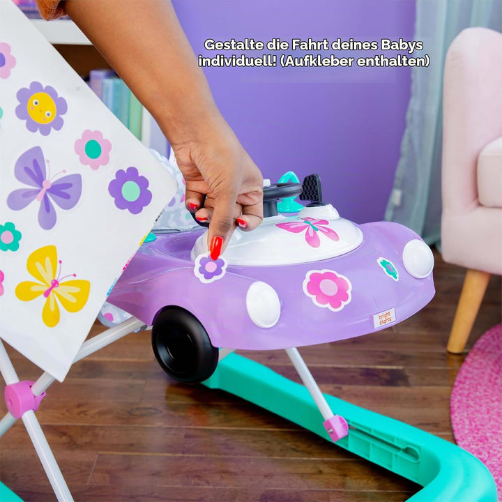 Bright Starts Little Speedster 3-in-1 Auto Lauflernhilfe, Lila Power, Baby Aktivitten-Lauflernhilfe