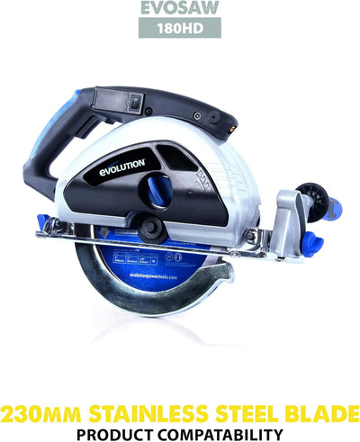 Evolution S230TCT-60CS - 230 mm Sägeblatt zum Schneiden von Edelstahl - Metall-Sägeblatt mit 60 Zähn