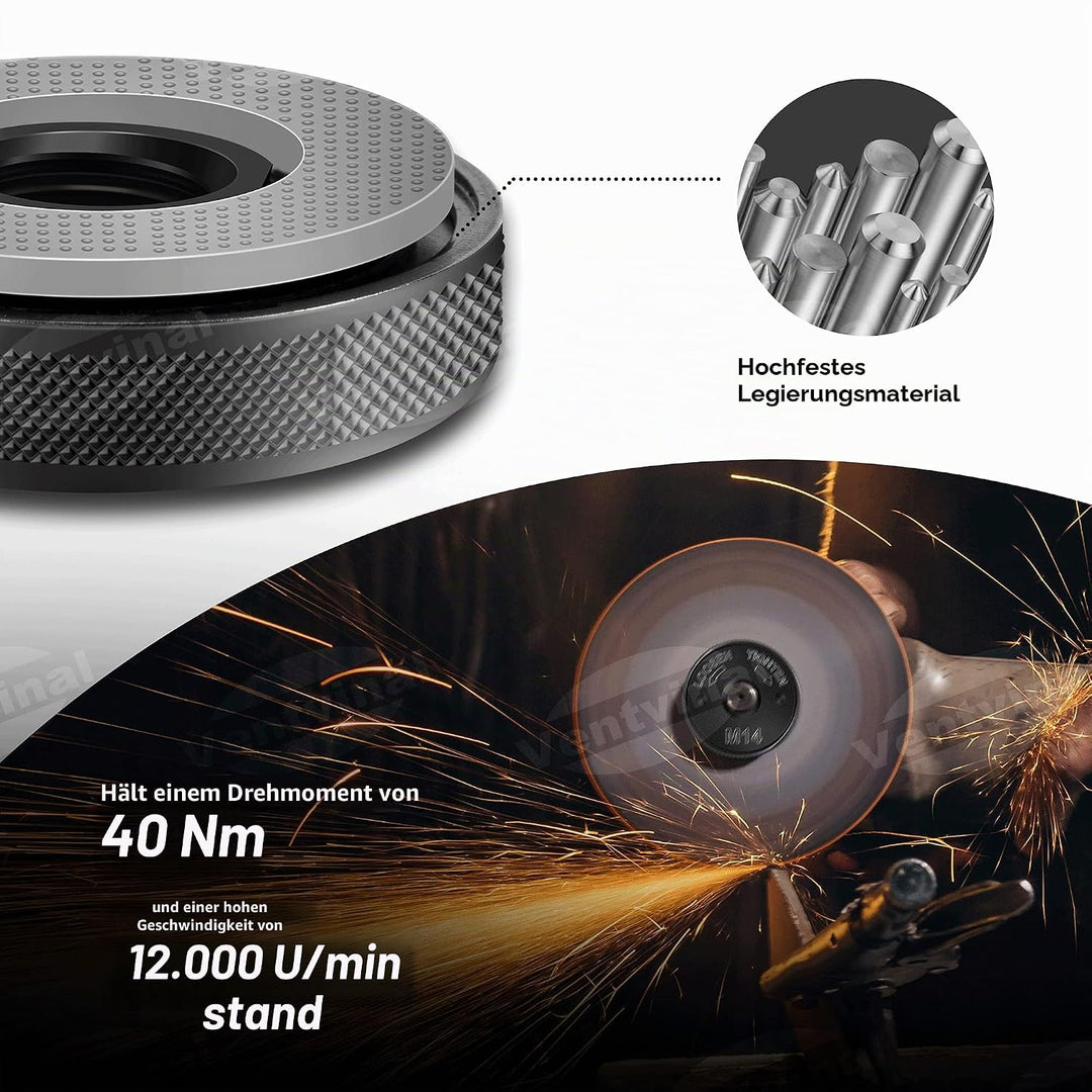 Schnellspannmutter SDS Clic M14, für alle Winkelschleifer von AEG, Black & Decker, Dewalt, Flex, Hit