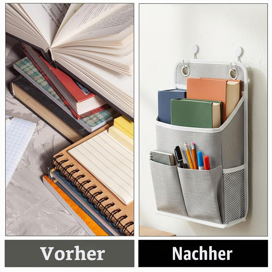 Hängeorganizer Camping, Camping Organizer – 2 Graue Mehrtaschen Hängende Aufbewahrung mit 4 Selbstkl