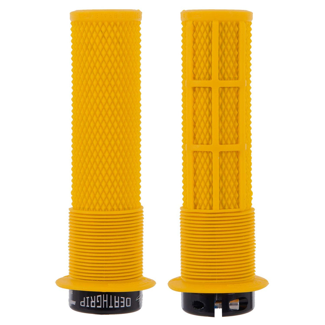 DMR Brendog DeathGrip Griffe für Mountainbikes Dunkelgelber Flansch Soft/Thin (A20), Dunkelgelber Fl