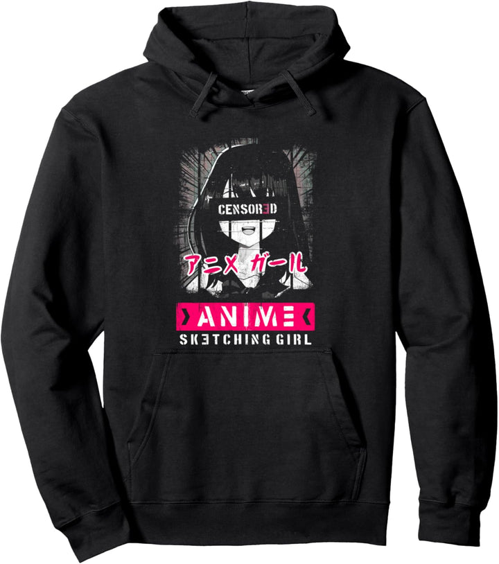 Japanisches Cosplay Mangaka Manga Zeichnen Goth Anime Girl Pullover Hoodie