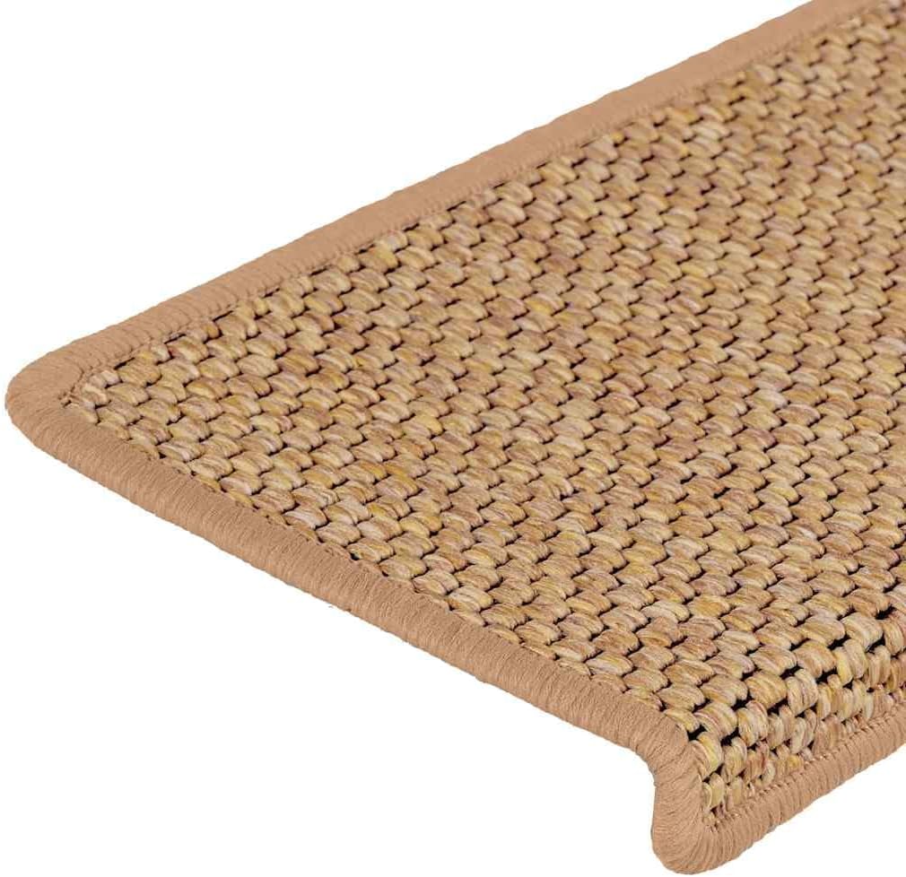 vidaXL Stufenmatten Selbstklebend Sisal-Optik 30 STK. 65x21x4cm Orange, Treppenmatten, Treppenteppic