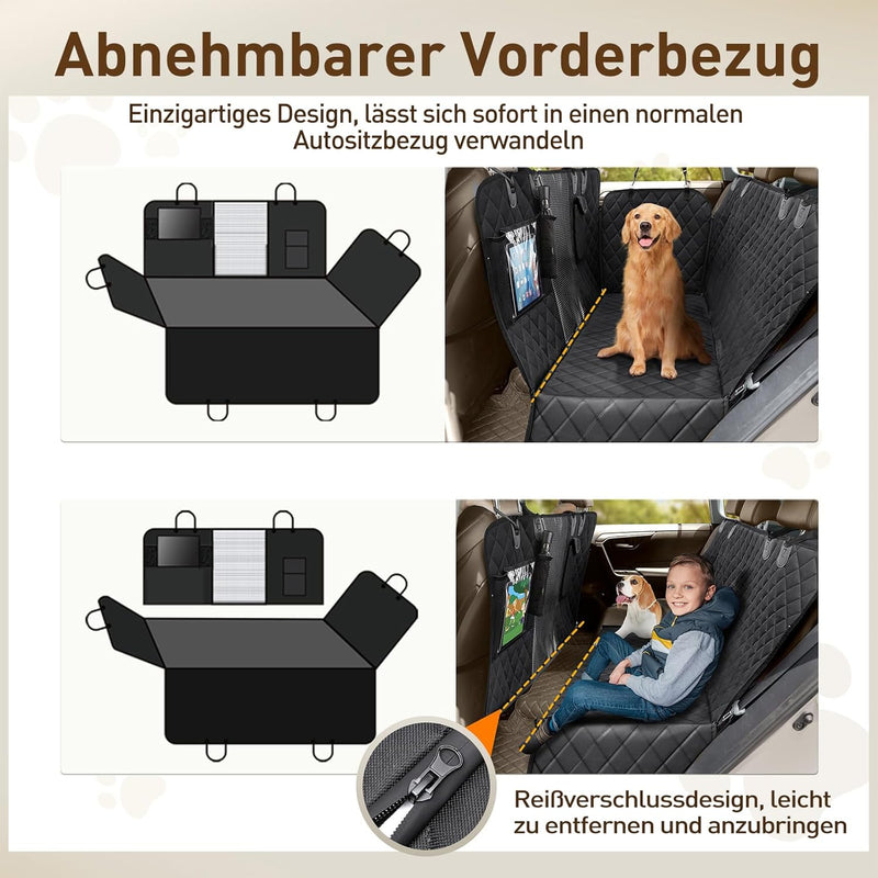 Gimars Grosse Verdickte Hundedecke Auto Rückbank 156 * 136 cm, wasserdichte Autoschondecke Hund Rück