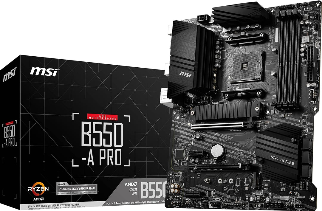 MSI B550-A PRO (AMD AM4, DDR4, M.2, USB 3.2 Gen 2, HDMI, ATX Motherboard) Mainboard B550-A PRO