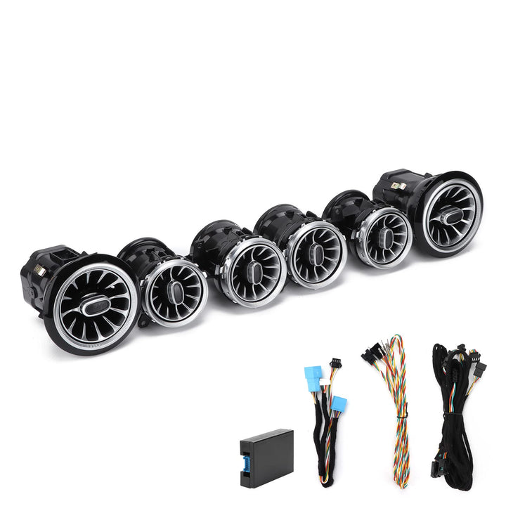 W213 Umgebung 6pcs 64 Color Lüftungsdüsen led Front LED Turbine Air Vent Umgebungslicht Kit Ersatz Z