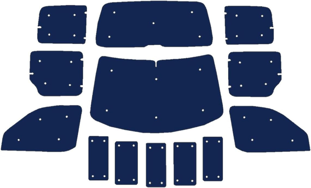 Fensterrollo-Set für Citroen Berlingo (1996–2007), komplettes Set + Dach, reversibel und Thermisch m