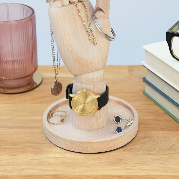 Suck UK | Schmuckhalter aus Holz | Schmuck-Organizer Hand & Ringhalter | Organizer Ständer für Schla