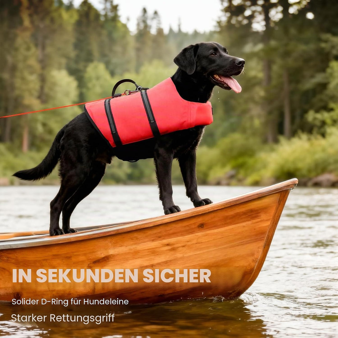 VIVAGLORY Rip Stop Schwimmweste Hund, Hundeschwimmweste, Schwimmhilfe & Auftrieb, Rettungsweste Hund