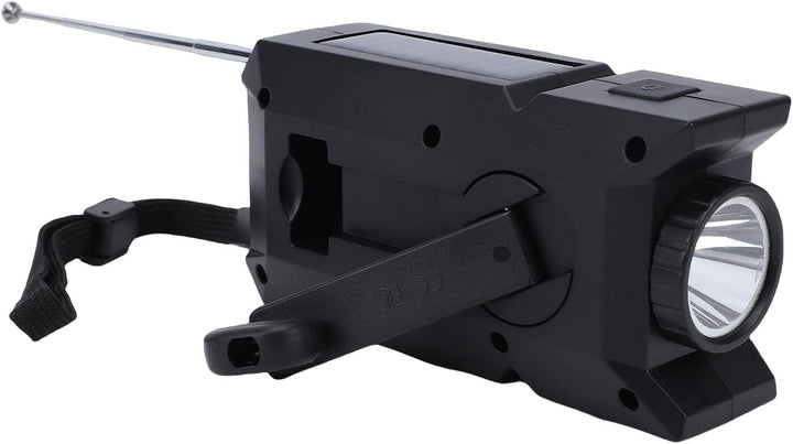 FTVOGUE Notfall-Kurbelradio, Tragbares NOAA-Wetterradio mit Solarstrom und 2000-mAh-Powerbank, LED-T