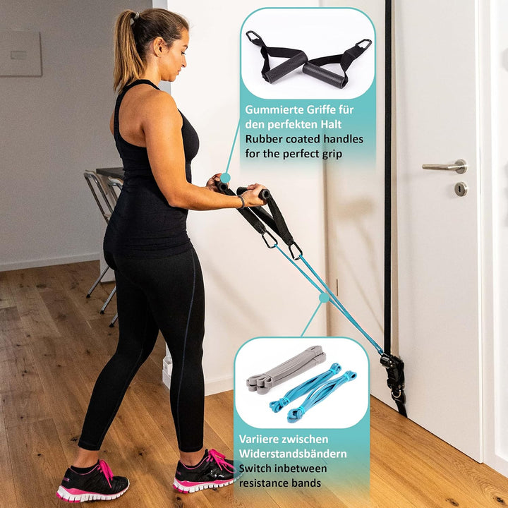 FREESIXD Schlingentrainer und Widerstandstrainer Set, Suspension Trainer für zu Hause und auf Reisen