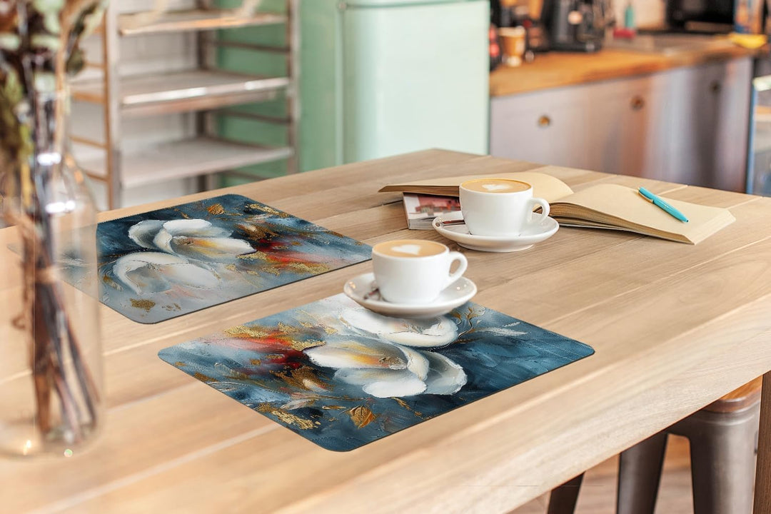 KitchenYeah© Platzsets Abwaschbar 6-Teilig 45x30 cm Tischsets Platzdeckchen Platzset Unterlage Tisch