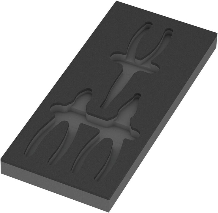 Wera 05137384001 9884 Schaumstoffeinlage KNIPEX Zangen Set VDE 1, ohne Werkzeug, 172 x 30 x 392 mm