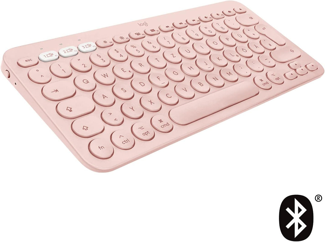 Logitech K380 Multi-Device Bluetooth Tastatur für Mac, Einfaches Umschalten zwischen bis zu 3 Geräte