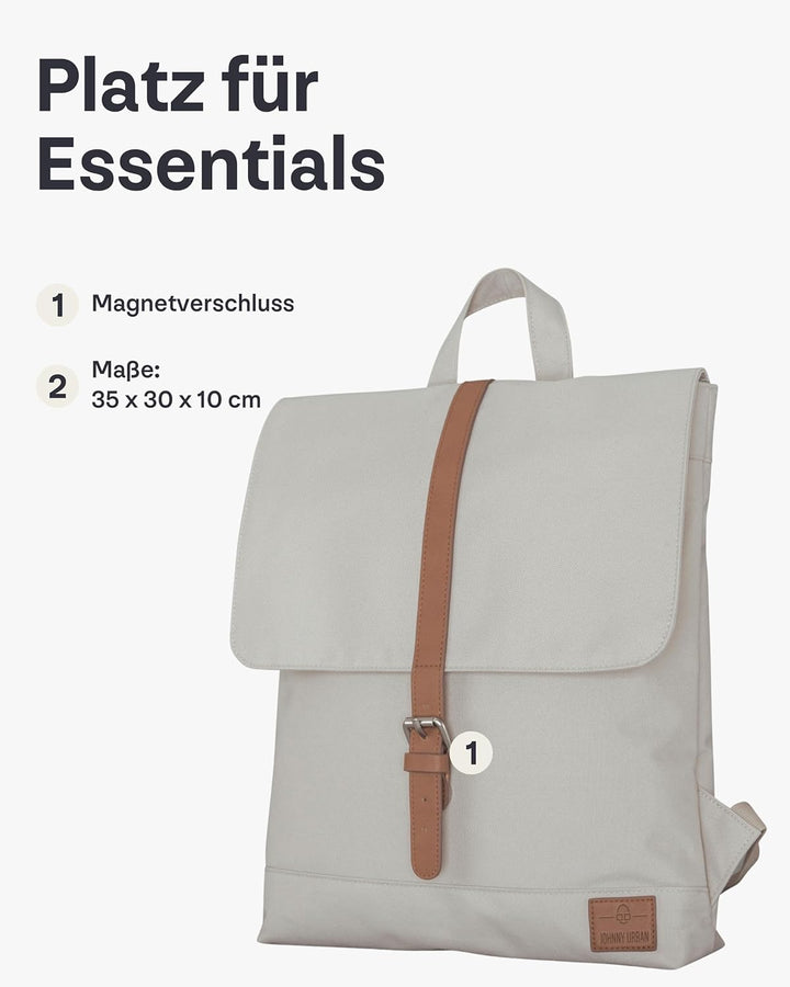 Johnny Urban Rucksack Damen - Mia - Schlanke Tasche mit Laptopfach - Aus Recyceltem PET - 7L - Wasse